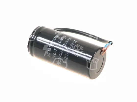 kondenzátor rozběhový TC 544, 120 uF, 320V, d = 42x80 mm, kabel 25 cm